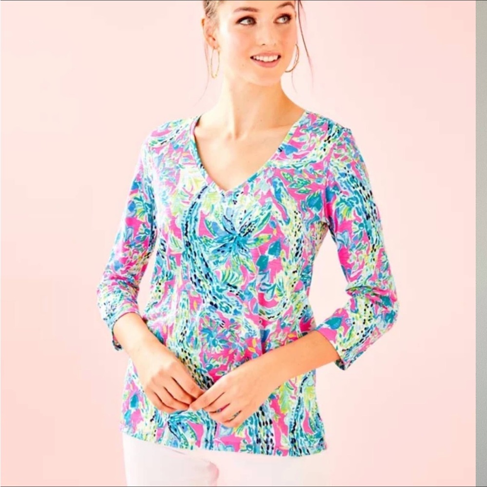 Lilly Pulitzer Etta Top in Multi SnapBack